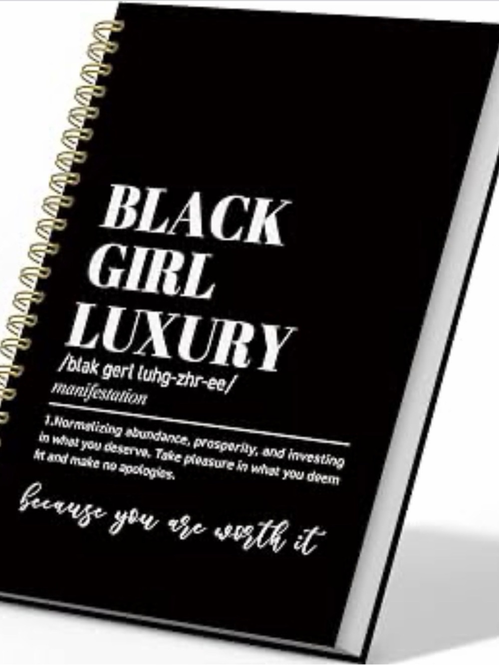 Black Girl Luxury Notebook - Black